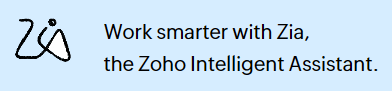 zoho ai - zia - zoho intelligent assistant